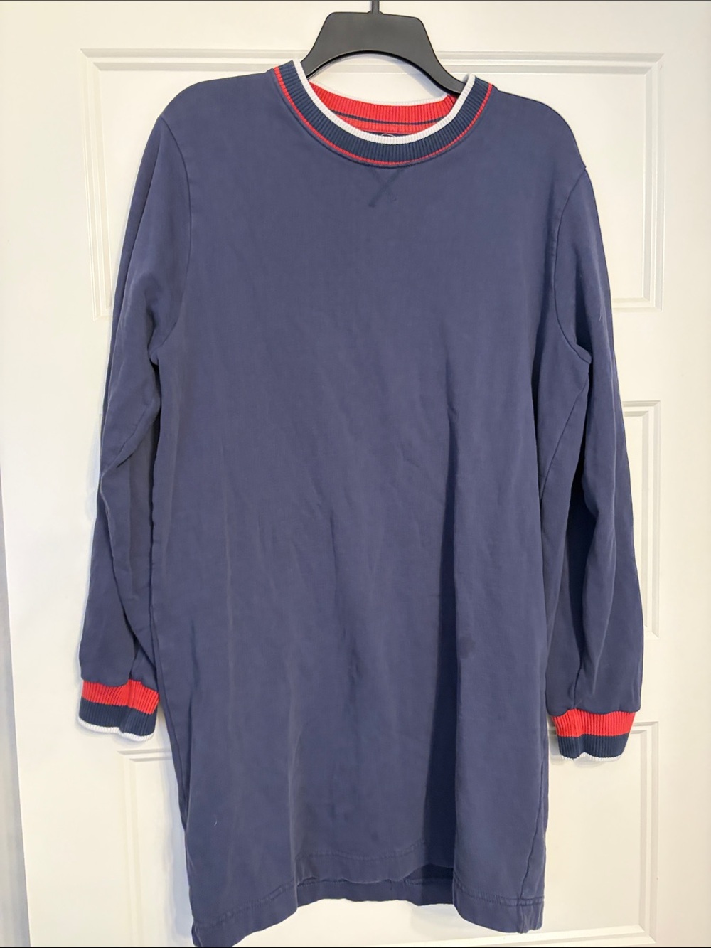 Grey State Navy Top with Red Trim